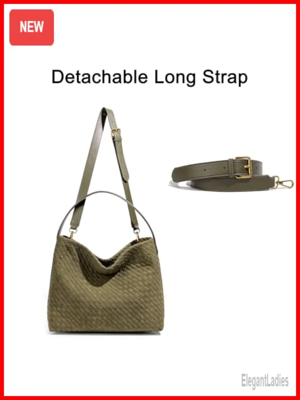 Woven Hobo Handbag Slouchy Shoulder Purse Crossbody Faux Suede Tote